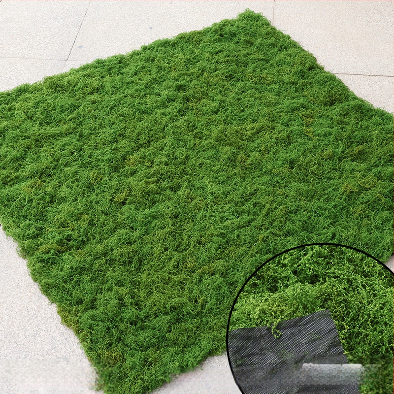 Soaring Šilkas gėlė Brushed Grass Moss Turf Mikro Peizažo Ornamentas — Drėgnas prisilietimo jausmas, vestuvėms, lauko erdvėms ir namų dekoracijai