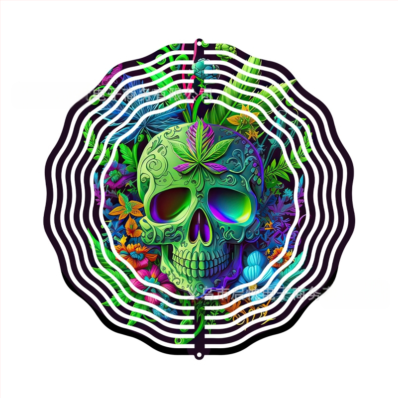 Mandala 3D besisukantis vėjo spinners dekoracija namams ir sodui, metalas, spaudinys dizainas