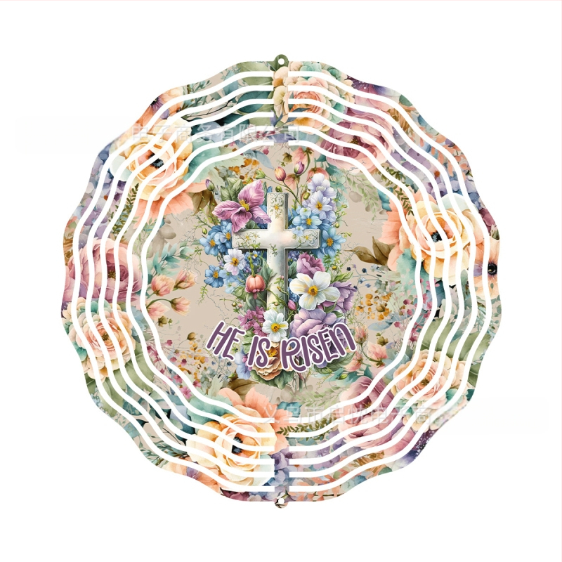 Mandala 3D besisukantis vėjo spinners dekoracija namams ir sodui, metalas, spaudinys dizainas