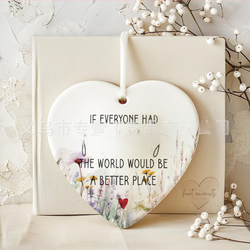 Διακοσμητικό φιλίας από πορσελάνη, γεωμετρικό σχήμα, μοντέρνος μινιμαλισμός, συσκευασία σε PP σακουλάκι, κατάλληλο δώρο για ζευγάρι, φίλο ή συμμαθητή