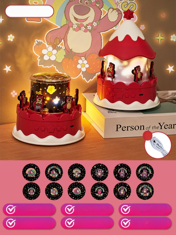 Projektor zvjezdanog neba noćna svjetlost za djecu, projekcija zvijezda i glazbeni zvuk, plastično kućište, za uzrast 4-6 godina