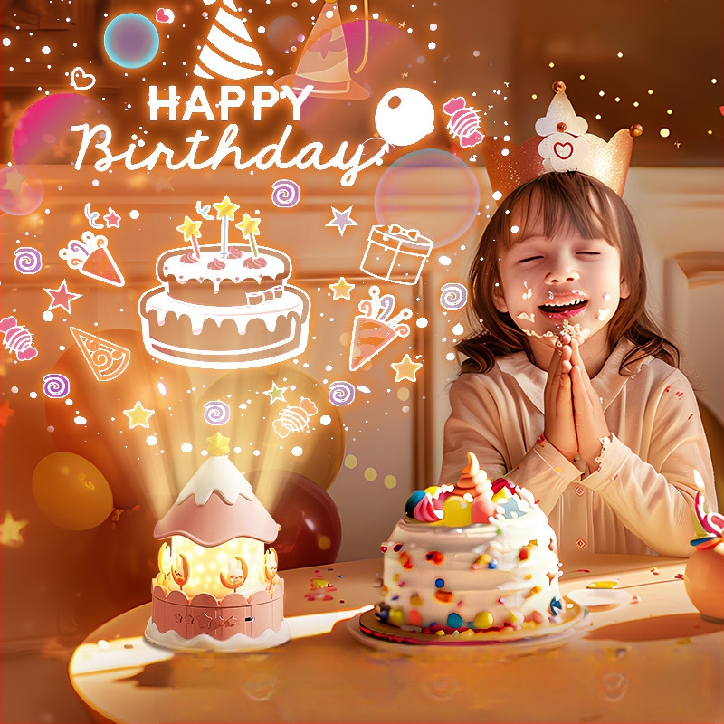 Projektor zvjezdanog neba noćna svjetlost za djecu, projekcija zvijezda i glazbeni zvuk, plastično kućište, za uzrast 4-6 godina