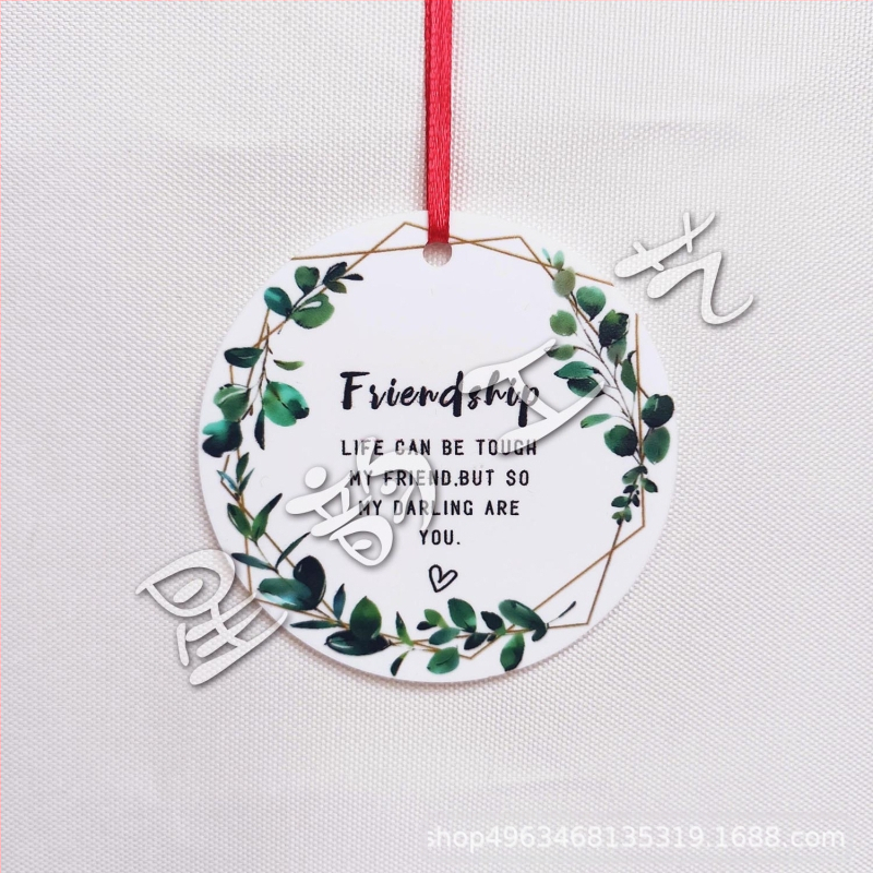 Akrilinis apvalus pakabukas namų dekorui, graviravimas ir spauda, prekės ženklas Star rhyme (IP autorizacija: Nėra)