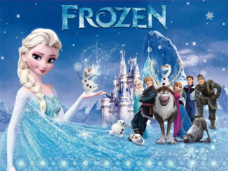 Junhao Produktų fotografavimui fonas, polietileno foto audinys, svoris 0,16 kg, Frozen gimtadienio tema