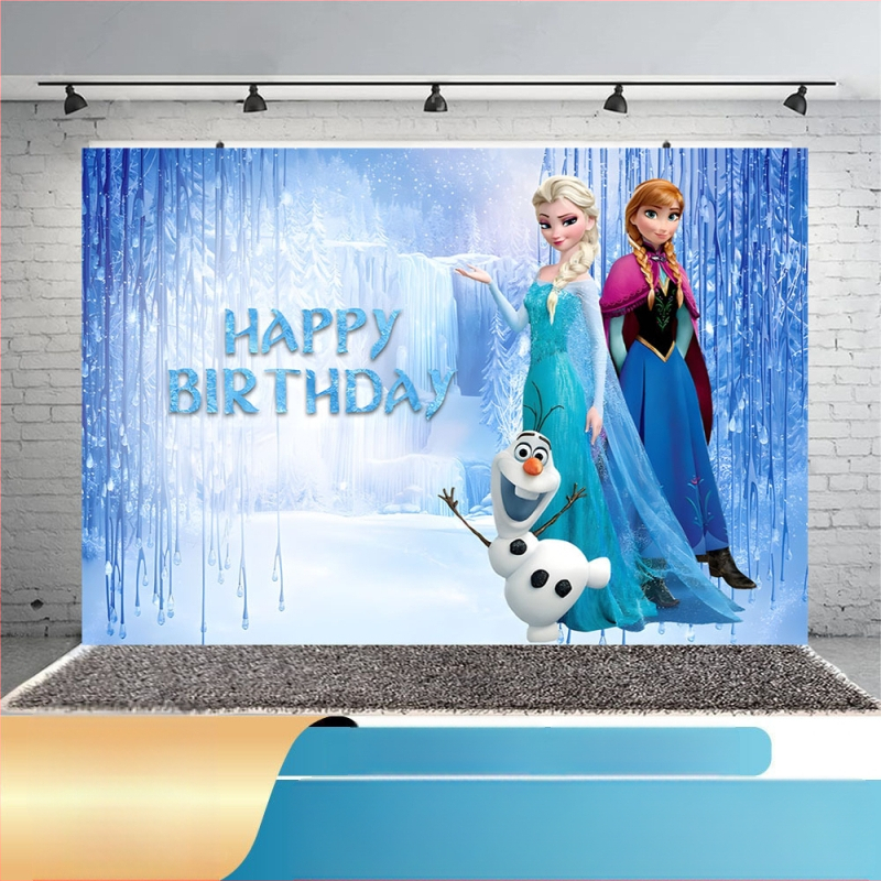 Junhao Produktų fotografavimui fonas, polietileno foto audinys, svoris 0,16 kg, Frozen gimtadienio tema