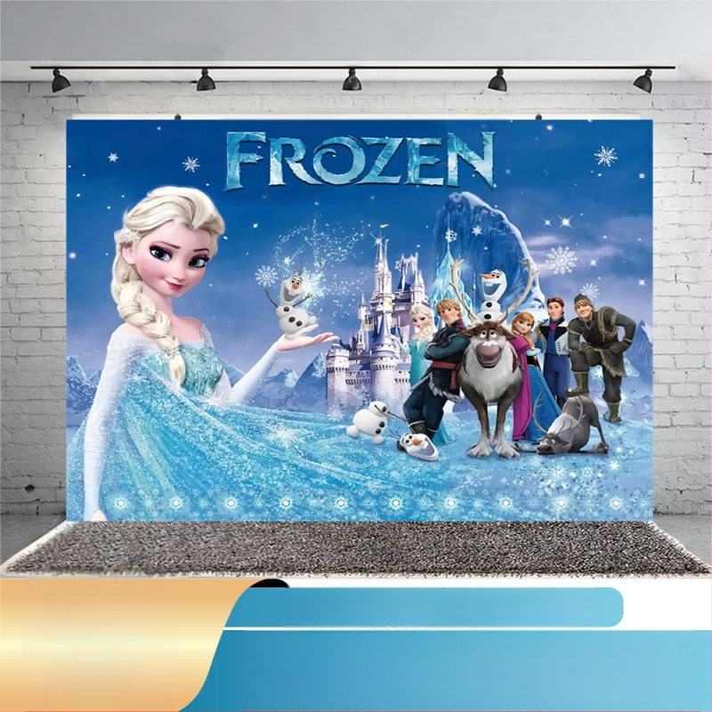 Junhao Produktų fotografavimui fonas, polietileno foto audinys, svoris 0,16 kg, Frozen gimtadienio tema