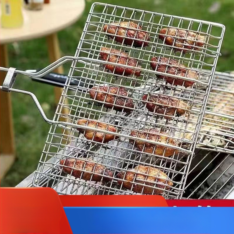 Griliai tinklui skirtas spaustukas, sulankstomas kvadratinis spaustukas iš plieno vielos, nerūdijančio plieno vielos spaustukas griliui