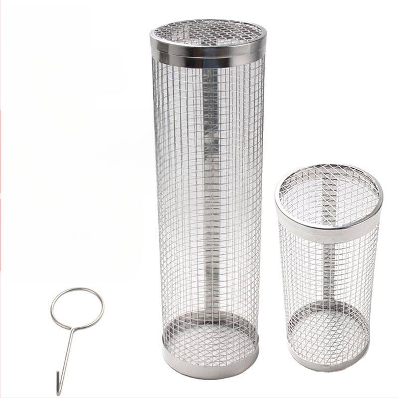 Apskrito formos 304 nerūdijančio plieno kepsninės grotelės cilindrinės formos, presuotu apdirbimu, nuimama, sveria 110–130 g