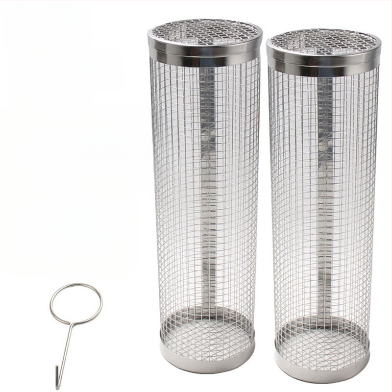 Apskrito formos 304 nerūdijančio plieno kepsninės grotelės cilindrinės formos, presuotu apdirbimu, nuimama, sveria 110–130 g