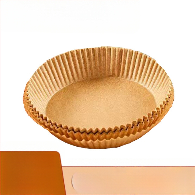 Apvalus kepimo popierius oro fritezei su riebalų atsparia danga, vienkartinis, iš medienos pulpo, 35 gsm