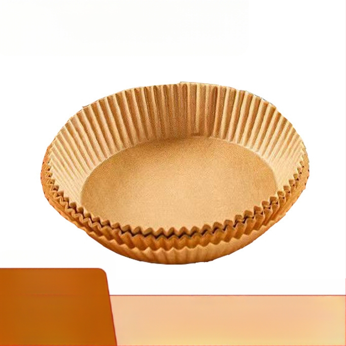 Apvalus kepimo popierius oro fritezei su riebalų atsparia danga, vienkartinis, iš medienos pulpo, 35 gsm