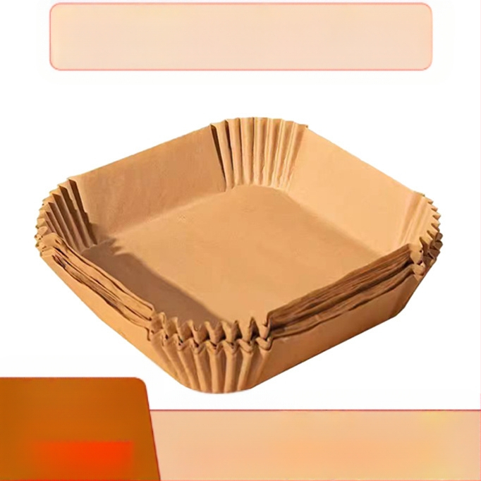 Apvalus kepimo popierius oro fritezei su riebalų atsparia danga, vienkartinis, iš medienos pulpo, 35 gsm