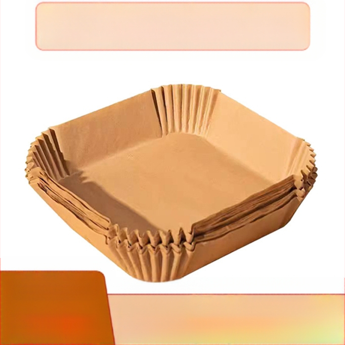 Apvalus kepimo popierius oro fritezei su riebalų atsparia danga, vienkartinis, iš medienos pulpo, 35 gsm