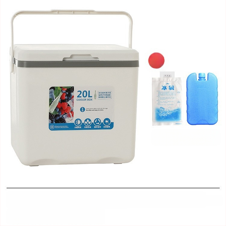 Izoliuota Ledų Dėžutė | Nešiojamas Šaldytuvas Lauko Kempingui ir Naktynių Turgų Prekyvietėms, Ledų Kibiras ir Šaldymo Cilindras, Premium Modernus Minimalistinis Stilius