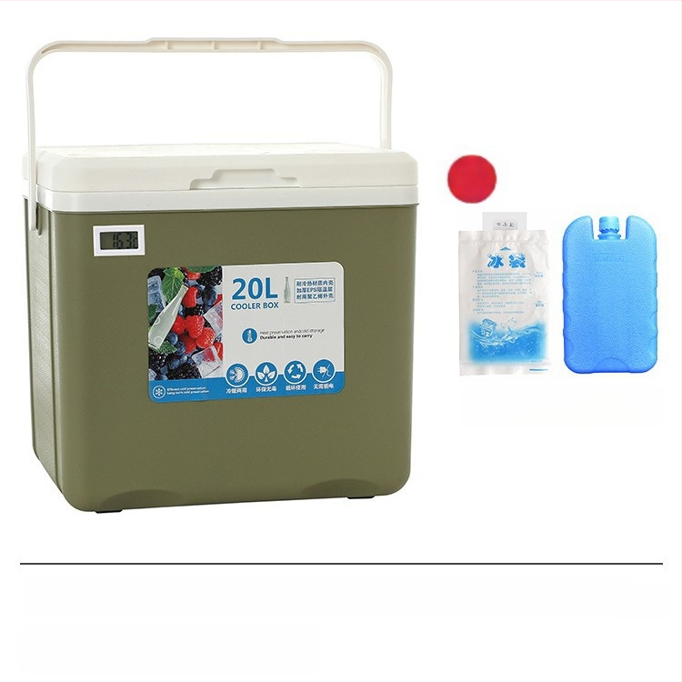 Izoliuota Ledų Dėžutė | Nešiojamas Šaldytuvas Lauko Kempingui ir Naktynių Turgų Prekyvietėms, Ledų Kibiras ir Šaldymo Cilindras, Premium Modernus Minimalistinis Stilius