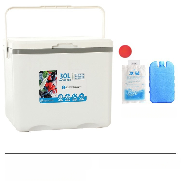 Izoliuota Ledų Dėžutė | Nešiojamas Šaldytuvas Lauko Kempingui ir Naktynių Turgų Prekyvietėms, Ledų Kibiras ir Šaldymo Cilindras, Premium Modernus Minimalistinis Stilius