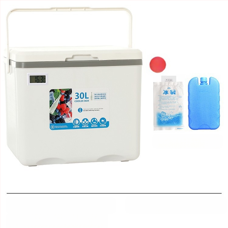 Izoliuota Ledų Dėžutė | Nešiojamas Šaldytuvas Lauko Kempingui ir Naktynių Turgų Prekyvietėms, Ledų Kibiras ir Šaldymo Cilindras, Premium Modernus Minimalistinis Stilius