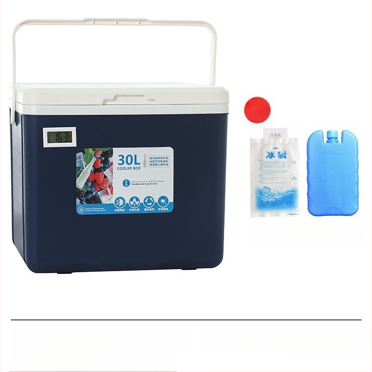 Izoliuota Ledų Dėžutė | Nešiojamas Šaldytuvas Lauko Kempingui ir Naktynių Turgų Prekyvietėms, Ledų Kibiras ir Šaldymo Cilindras, Premium Modernus Minimalistinis Stilius