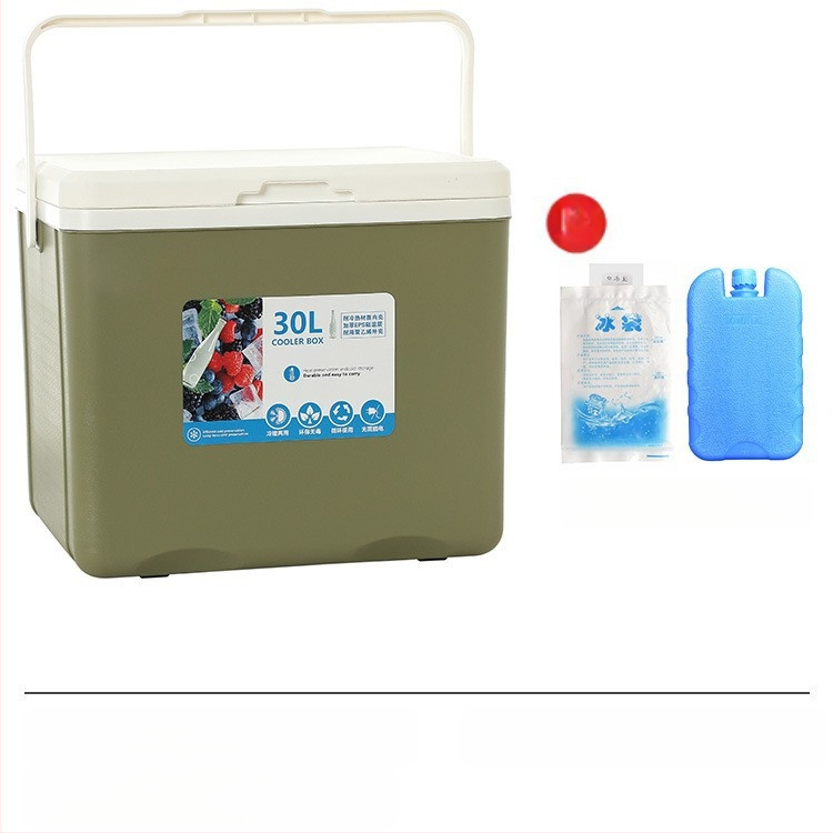 Izoliuota Ledų Dėžutė | Nešiojamas Šaldytuvas Lauko Kempingui ir Naktynių Turgų Prekyvietėms, Ledų Kibiras ir Šaldymo Cilindras, Premium Modernus Minimalistinis Stilius