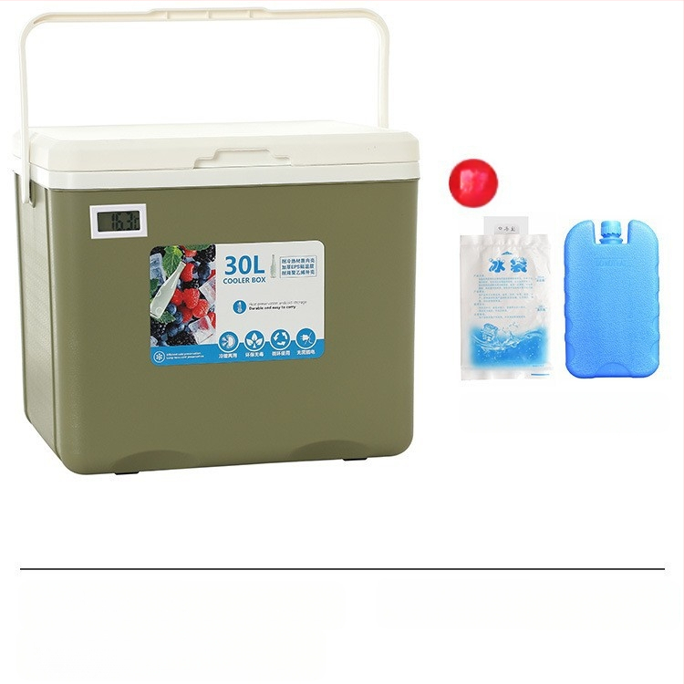 Izoliuota Ledų Dėžutė | Nešiojamas Šaldytuvas Lauko Kempingui ir Naktynių Turgų Prekyvietėms, Ledų Kibiras ir Šaldymo Cilindras, Premium Modernus Minimalistinis Stilius