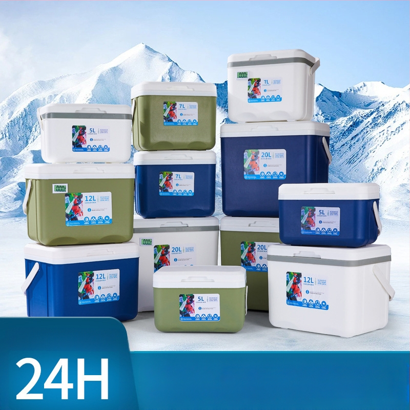 Izoliuota Ledų Dėžutė | Nešiojamas Šaldytuvas Lauko Kempingui ir Naktynių Turgų Prekyvietėms, Ledų Kibiras ir Šaldymo Cilindras, Premium Modernus Minimalistinis Stilius