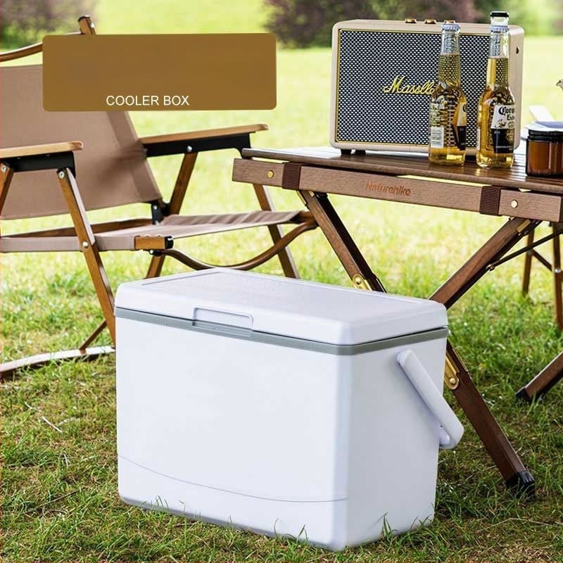 Nešiojamas ledo blokų šaldytuvas lauko stovyklavimui ir naudojimui automobilyje – kompaktiškas ledinio kibiro šaldytuvas