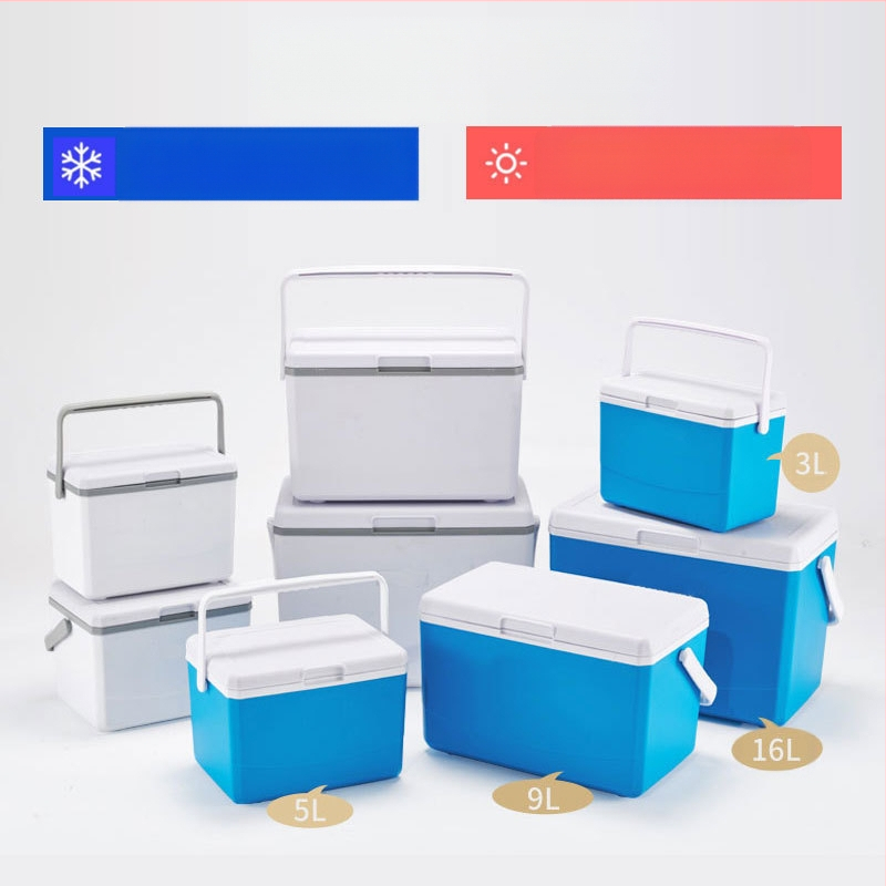 Nešiojamas ledo blokų šaldytuvas lauko stovyklavimui ir naudojimui automobilyje – kompaktiškas ledinio kibiro šaldytuvas