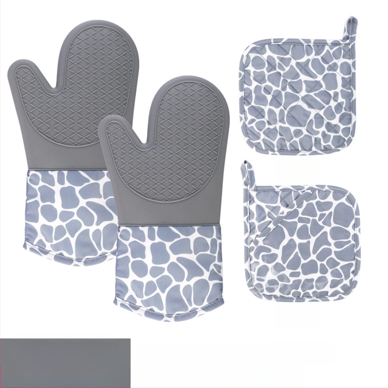 Σετ γαντάκια θερμής μόνωσης από σιλικόνη και υπόστρωμα για κατσαρόλα – υλικό σιλικονοβαμβάκι, μάρκα Le Chun, δυνατή παραμετροποίηση, 2024 κυκλοφόρησε