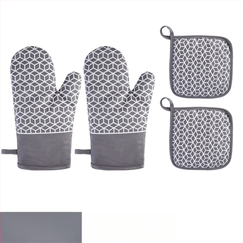 Σετ γαντάκια θερμής μόνωσης από σιλικόνη και υπόστρωμα για κατσαρόλα – υλικό σιλικονοβαμβάκι, μάρκα Le Chun, δυνατή παραμετροποίηση, 2024 κυκλοφόρησε
