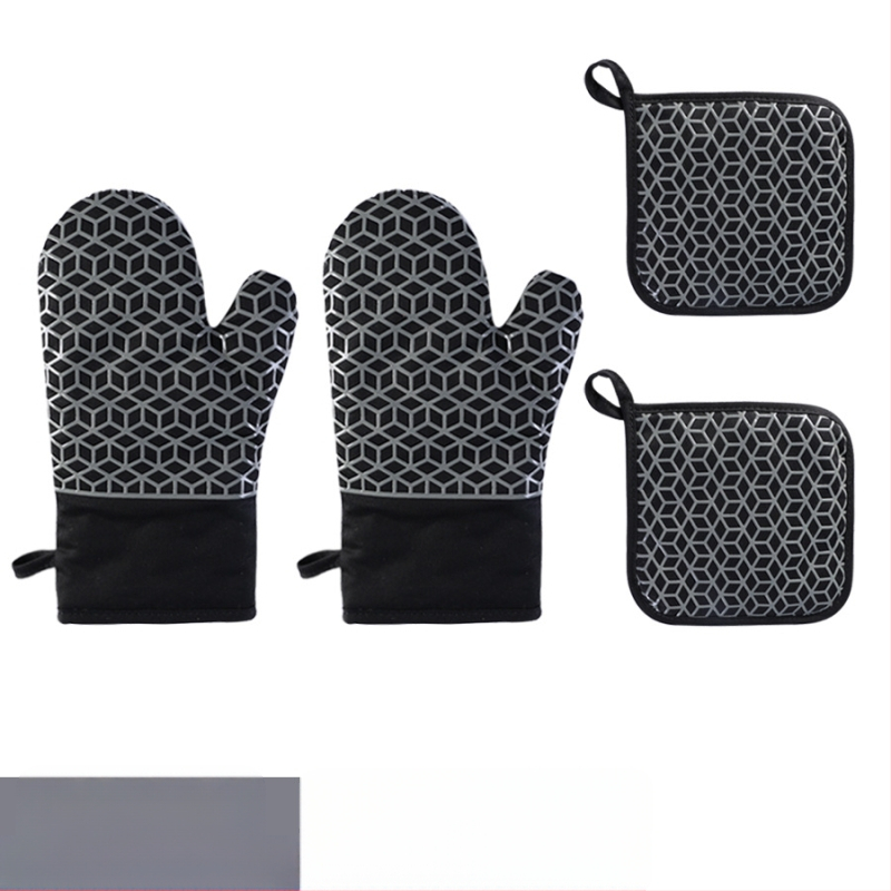 Σετ γαντάκια θερμής μόνωσης από σιλικόνη και υπόστρωμα για κατσαρόλα – υλικό σιλικονοβαμβάκι, μάρκα Le Chun, δυνατή παραμετροποίηση, 2024 κυκλοφόρησε