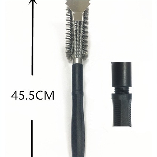 Барбекю четка Jin Hengtai, с 3 сменяеми пружини, четина от 201 неръждаема стомана, PP дръжка