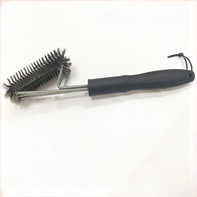 Барбекю четка Jin Hengtai, с 3 сменяеми пружини, четина от 201 неръждаема стомана, PP дръжка