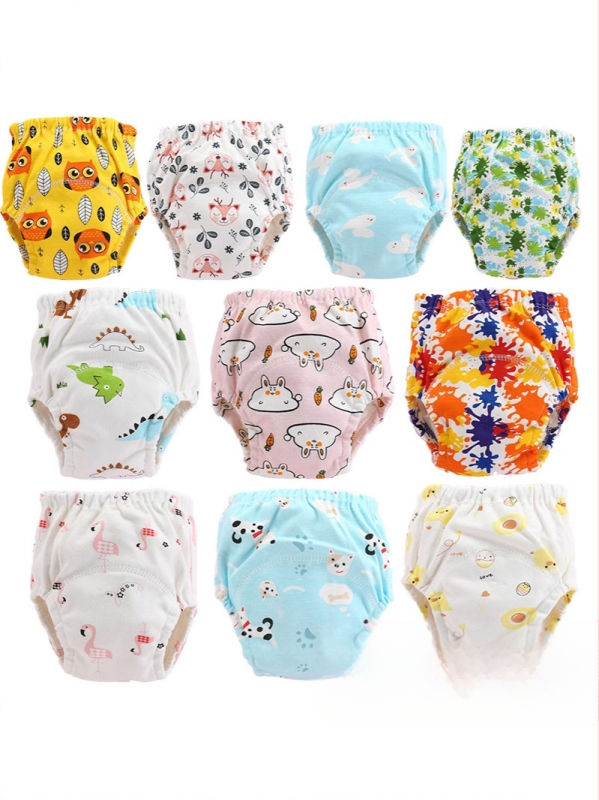 Обучаващи панталони за пелени – фротирана памучна материя, водоустойчиви и дишащи, за деца 3–8 години (100–140 см) – лято 2021