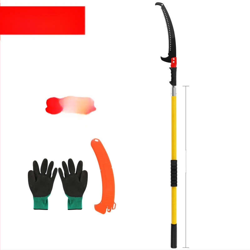 Daudzfunkcionāls izolēts rokas zāģis ar paplašināmo kātu un epoksīda sveķu stieni koku un dārza apgriešanai