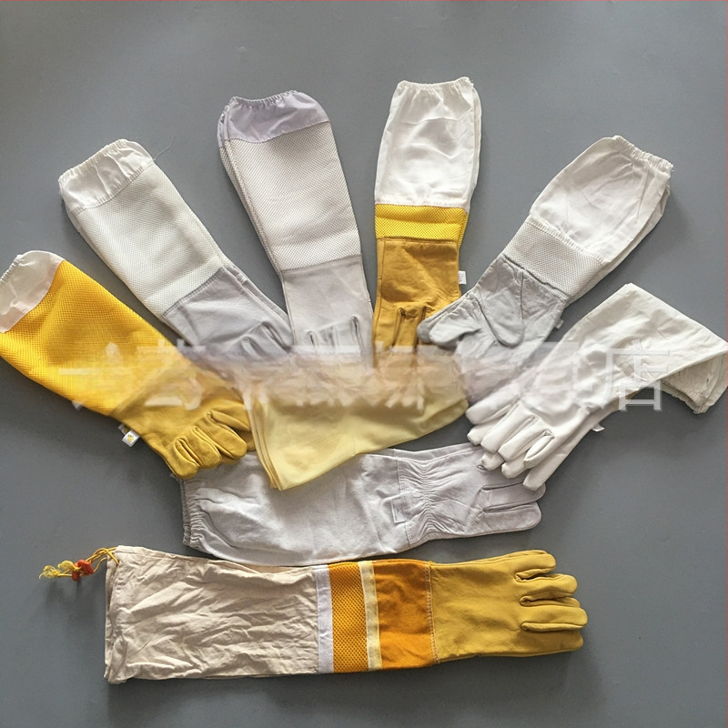 Пчеларски ръкавици от овча кожа, дишащи, подплатени, защитни срещу ухапване; Expo, модел 15; за животновъдство