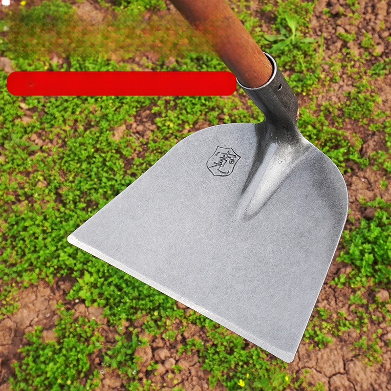 Πλήρως ατσάλινο φτυάρι κήπου για καλλιέργεια λαχανικών, πολυχρηστικό εργαλείο κήπου με ξύλινο χειριστήριο, κεφαλή από ατσάλι υψηλής περιεκτικότητας