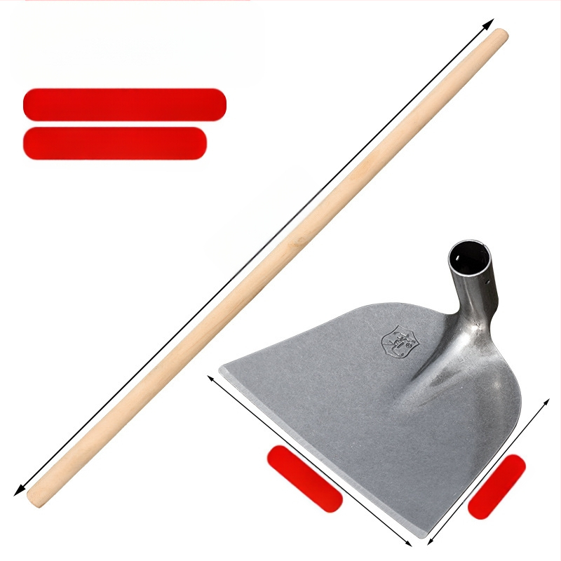 Πλήρως ατσάλινο φτυάρι κήπου για καλλιέργεια λαχανικών, πολυχρηστικό εργαλείο κήπου με ξύλινο χειριστήριο, κεφαλή από ατσάλι υψηλής περιεκτικότητας