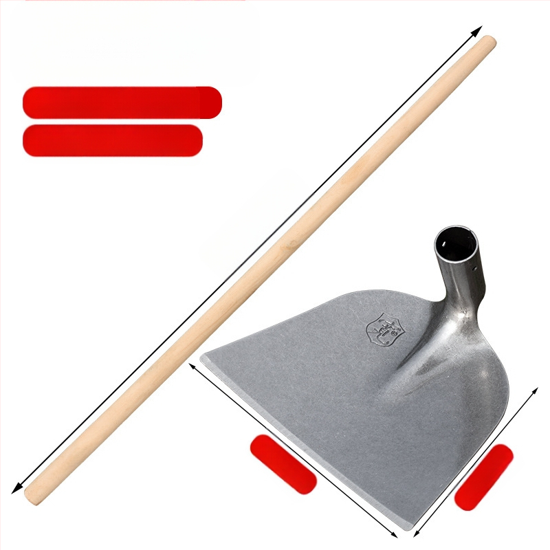 Πλήρως ατσάλινο φτυάρι κήπου για καλλιέργεια λαχανικών, πολυχρηστικό εργαλείο κήπου με ξύλινο χειριστήριο, κεφαλή από ατσάλι υψηλής περιεκτικότητας