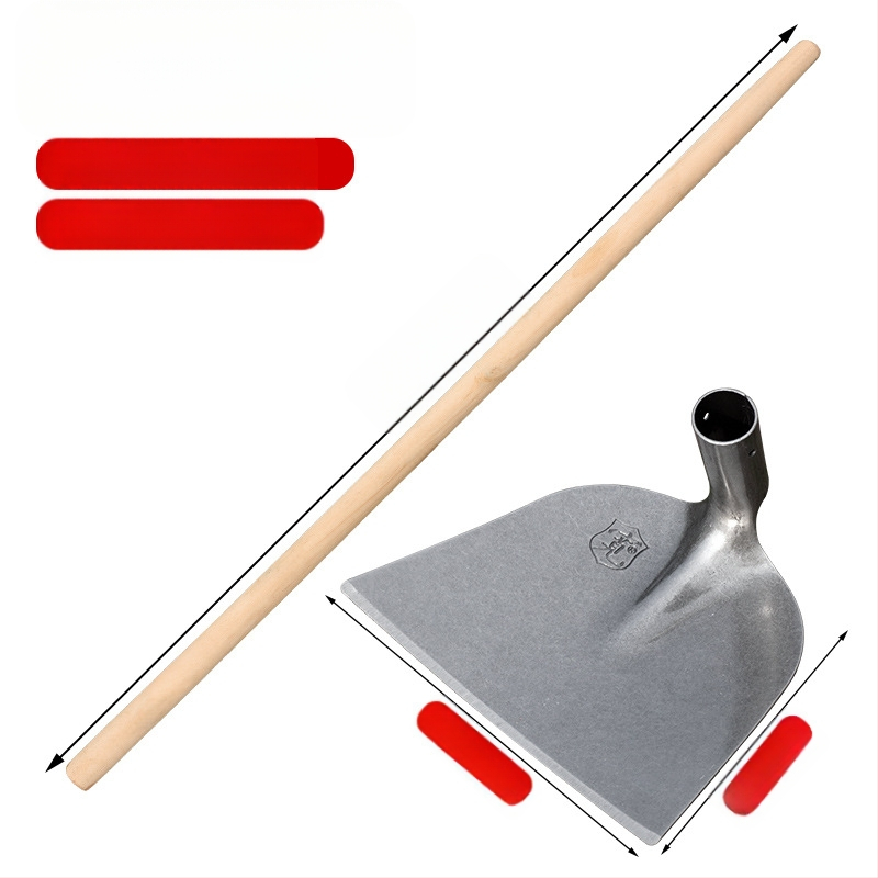 Πλήρως ατσάλινο φτυάρι κήπου για καλλιέργεια λαχανικών, πολυχρηστικό εργαλείο κήπου με ξύλινο χειριστήριο, κεφαλή από ατσάλι υψηλής περιεκτικότητας