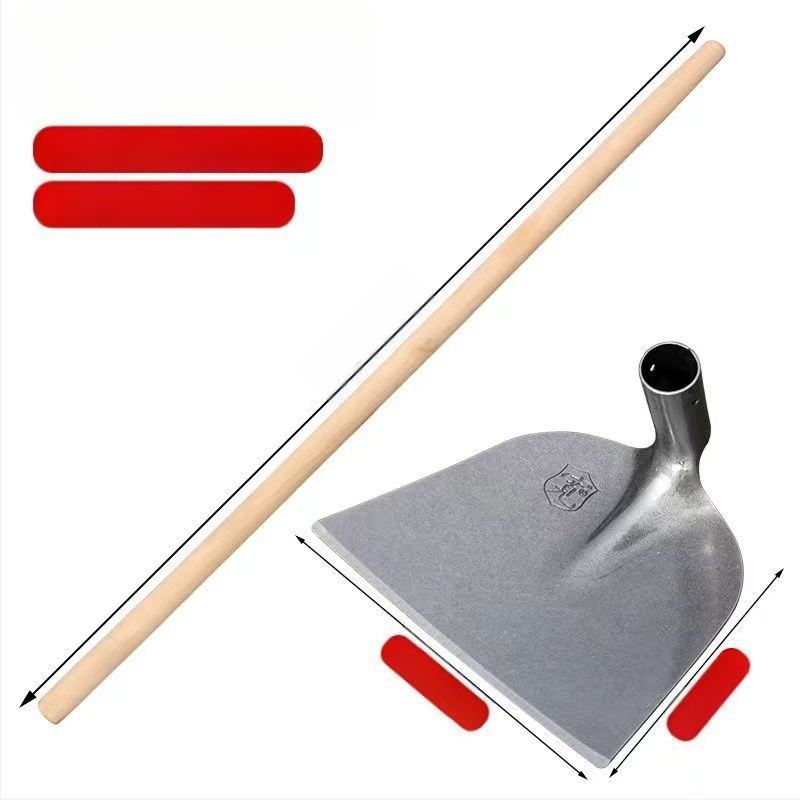 Πλήρως ατσάλινο φτυάρι κήπου για καλλιέργεια λαχανικών, πολυχρηστικό εργαλείο κήπου με ξύλινο χειριστήριο, κεφαλή από ατσάλι υψηλής περιεκτικότητας