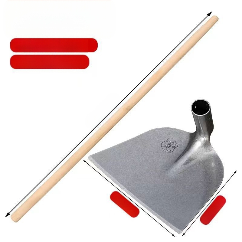 Πλήρως ατσάλινο φτυάρι κήπου για καλλιέργεια λαχανικών, πολυχρηστικό εργαλείο κήπου με ξύλινο χειριστήριο, κεφαλή από ατσάλι υψηλής περιεκτικότητας