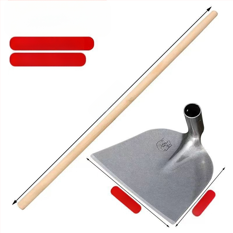 Πλήρως ατσάλινο φτυάρι κήπου για καλλιέργεια λαχανικών, πολυχρηστικό εργαλείο κήπου με ξύλινο χειριστήριο, κεφαλή από ατσάλι υψηλής περιεκτικότητας