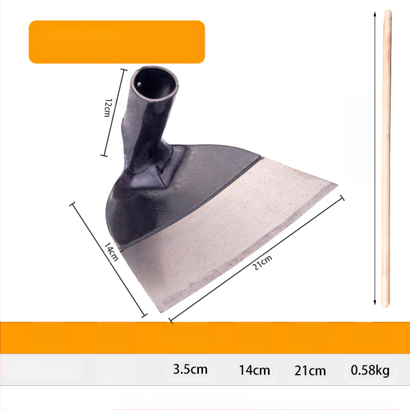 Κηπουρική φτυάρα από μαγάνιο χάλυβα με ενισχυμένο κεφάλι, κατάλληλη για σκάψιμο, ζιζάνια και ανάστροφη εδάφους