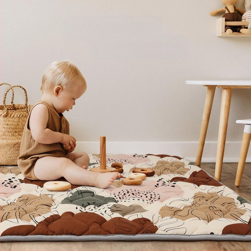 QZ Bērnu rāšanas paklājs, audums, pilns tips, biezums 1 cm, piemērots 0–3 gadiem