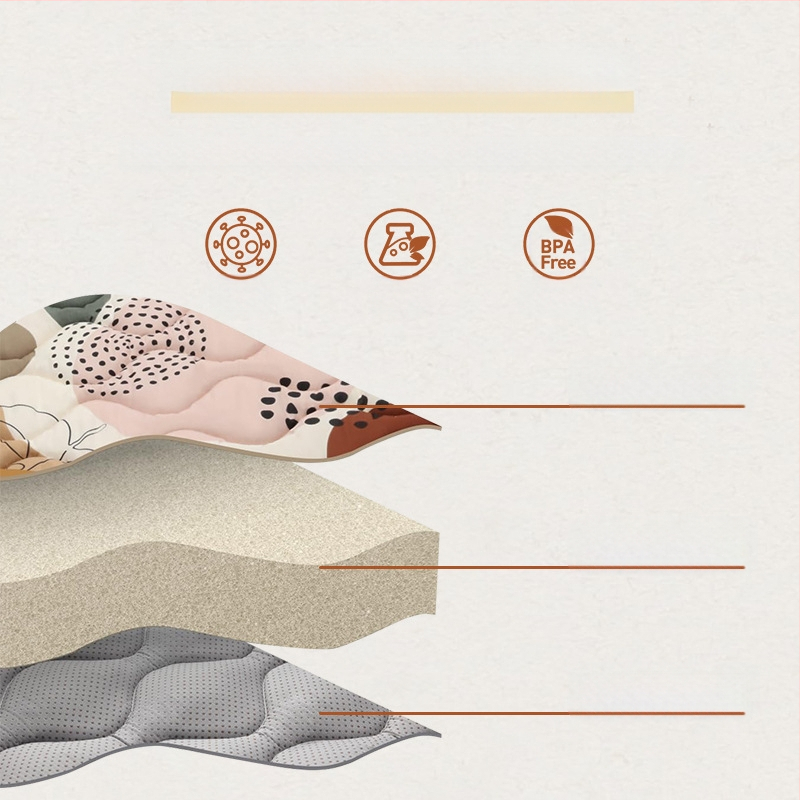 QZ Bērnu rāšanas paklājs, audums, pilns tips, biezums 1 cm, piemērots 0–3 gadiem