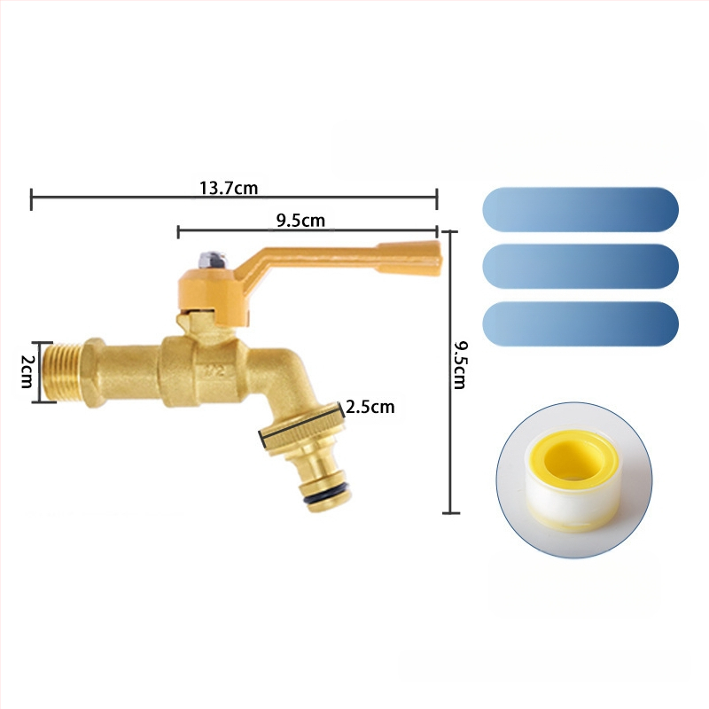 Kran za perilicu i kupaonu — 304 nehrđajući čelik / mesing / plast, dvostruki izlaz, debela konstrukcija, otporan na eksplozije