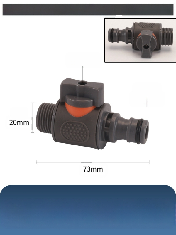Plastikas raksts vārsts auto mazgāšanai ar ātru savienojumu, Hongying modeļa, sienas biezums 2 mm, klase A