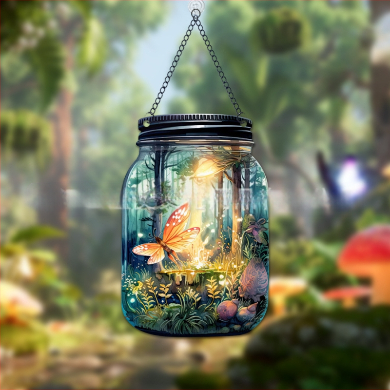 Akrilno staklo privjesak s motivom vile-elf za kućnu dekoraciju; zidno viseći; mogućnost otiska loga; tisak na površini