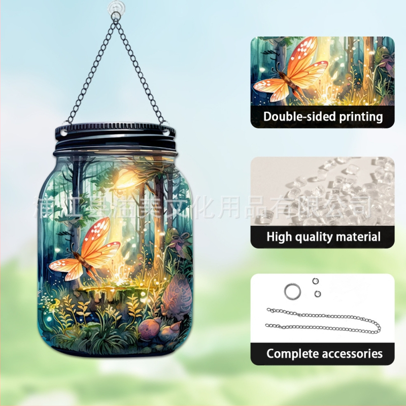 Akrilno staklo privjesak s motivom vile-elf za kućnu dekoraciju; zidno viseći; mogućnost otiska loga; tisak na površini