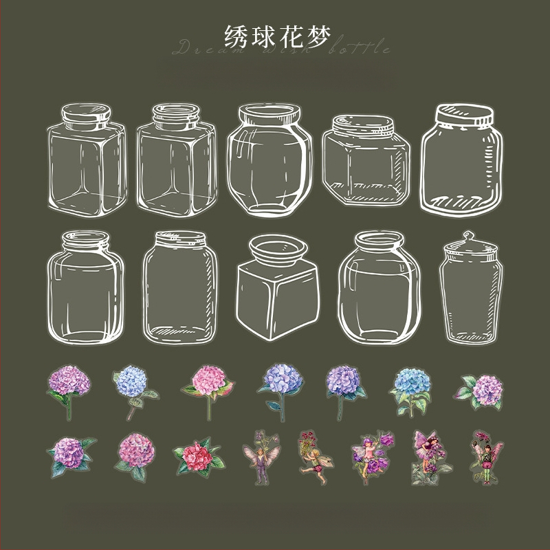 DIY Διαφανές σετ αυτοκόλλητων για ημερολόγια με ανοιξιάτικα φυτικά σχέδια και λουλούδια – Υλικό PET, Στυλ Μοντέρνος Μινιμαλισμός, Κατασκευή: Αυτοκόλλητο, Χωρίς εκτυπωμένο λογότυπο, Χωρίς άδεια IP